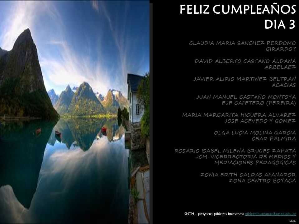 FELIZ CUMPLEAÑOS DIA 3 CLAUDIA MARIA SANCHEZ PERDOMO GIRARDOT