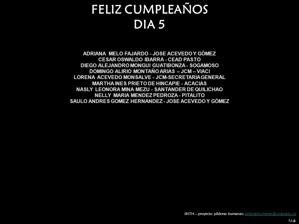 FELIZ CUMPLEAÑOS DIA 5 ADRIANA MELO FAJARDO - JOSE ACEVEDO Y GÓMEZ