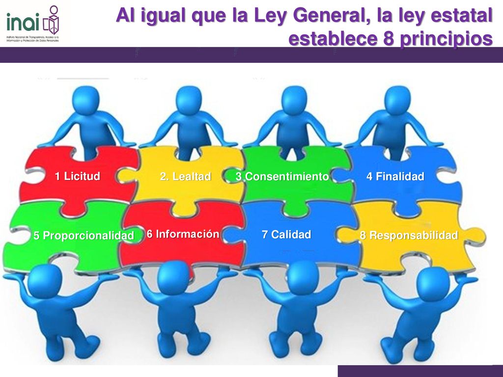 Al igual que la Ley General, la ley estatal establece 8 principios