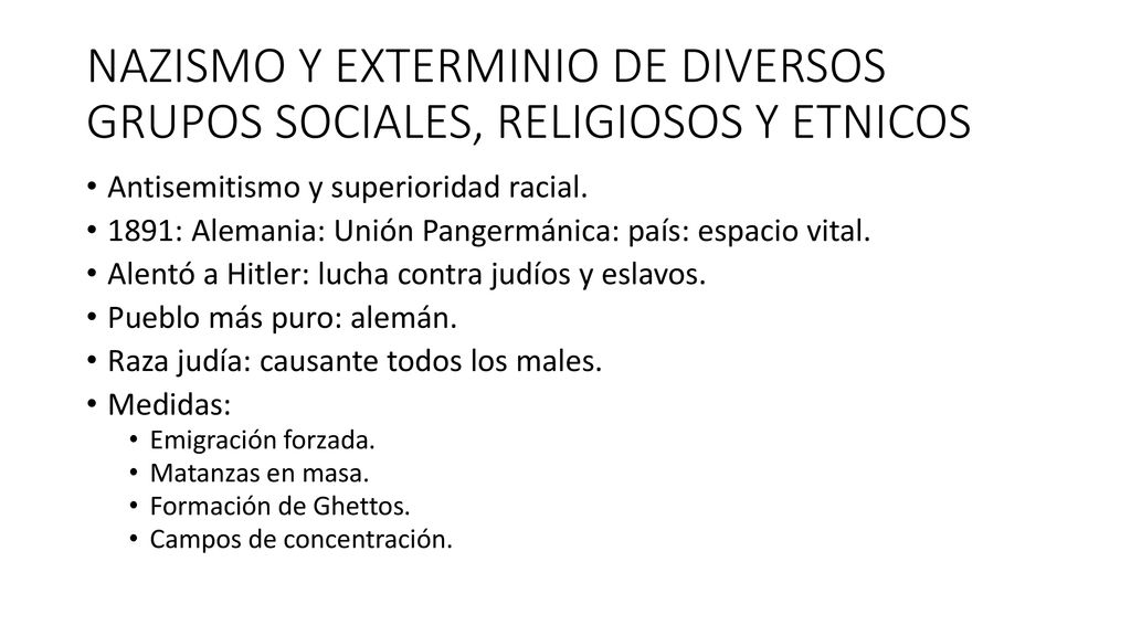 NAZISMO Y EXTERMINIO DE DIVERSOS GRUPOS SOCIALES, RELIGIOSOS Y ETNICOS