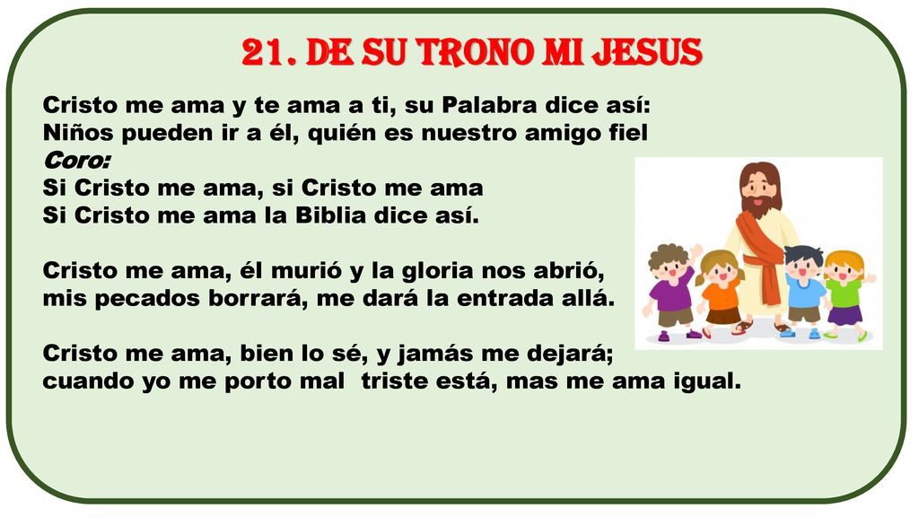 Cristo me ama y te ama a ti, su Palabra dice así:
