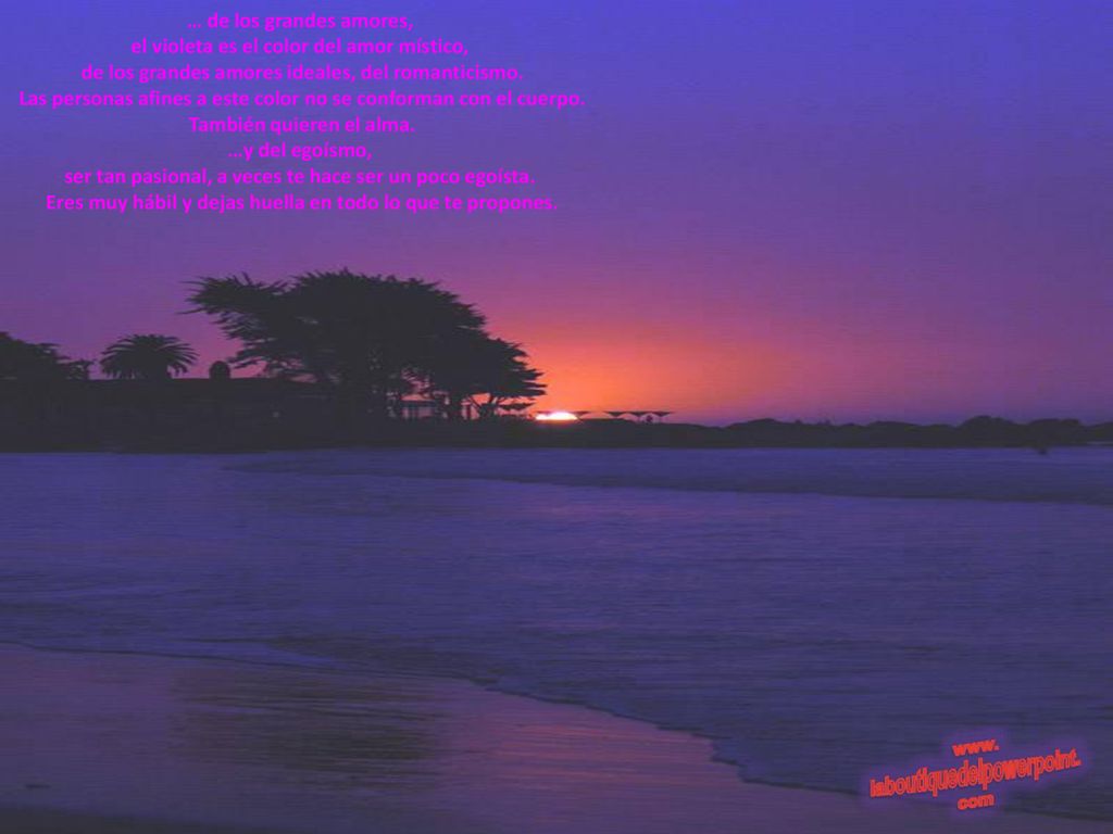 el violeta es el color del amor místico,