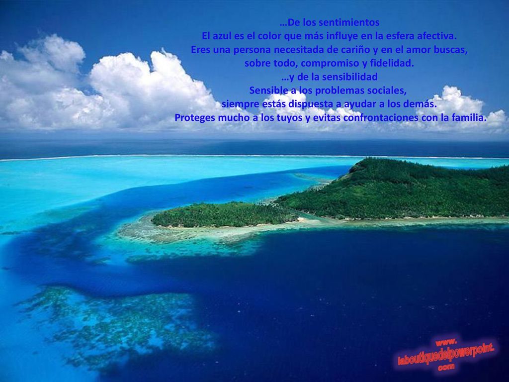 El azul es el color que más influye en la esfera afectiva.
