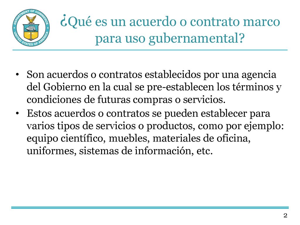 ¿Qué es un acuerdo o contrato marco para uso gubernamental