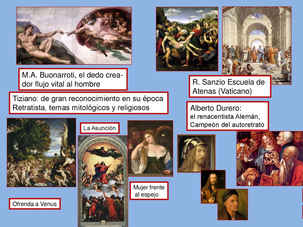M.A. Buonarroti, el dedo crea- dor flujo vital al hombre