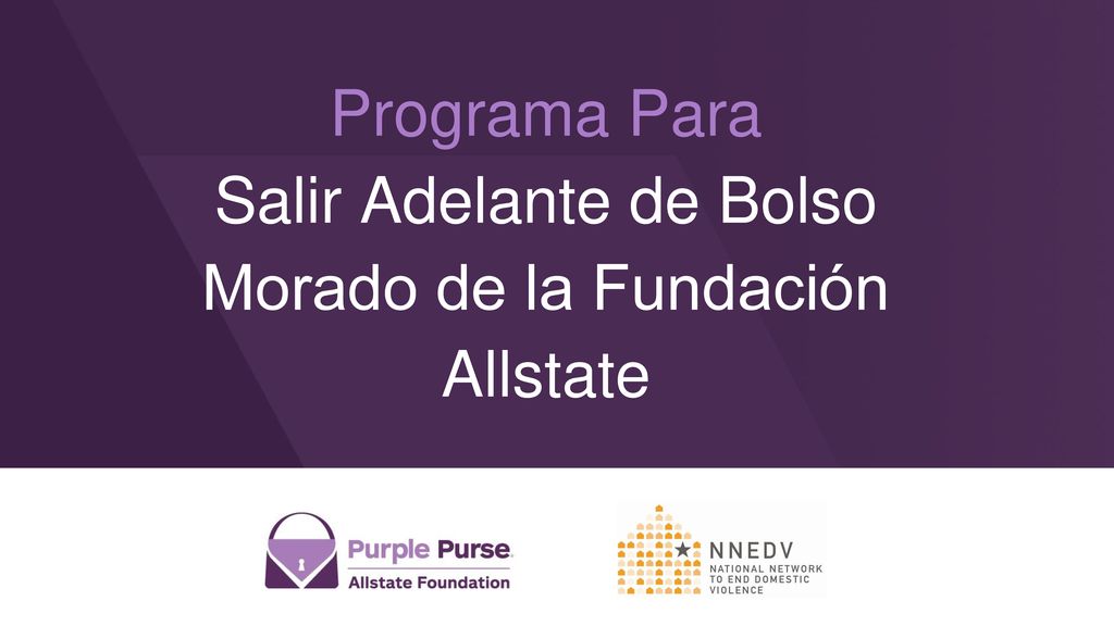 Salir Adelante de Bolso Morado de la Fundación Allstate