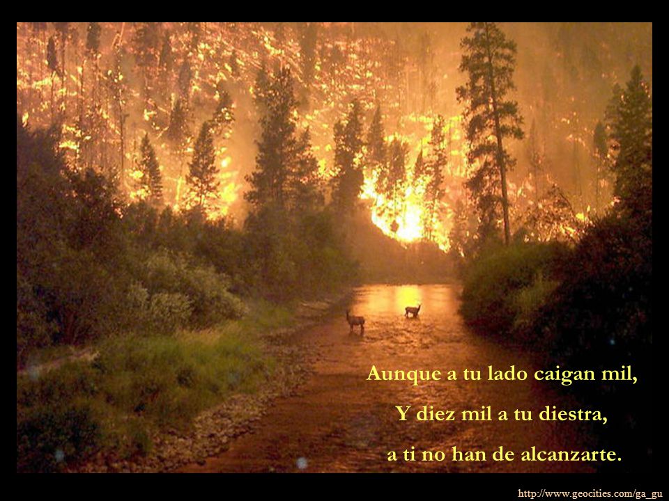 Aunque a tu lado caigan mil, a ti no han de alcanzarte.
