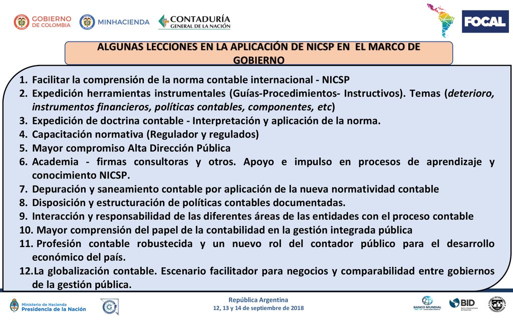 ALGUNAS LECCIONES EN LA APLICACIÓN DE NICSP EN EL MARCO DE GOBIERNO
