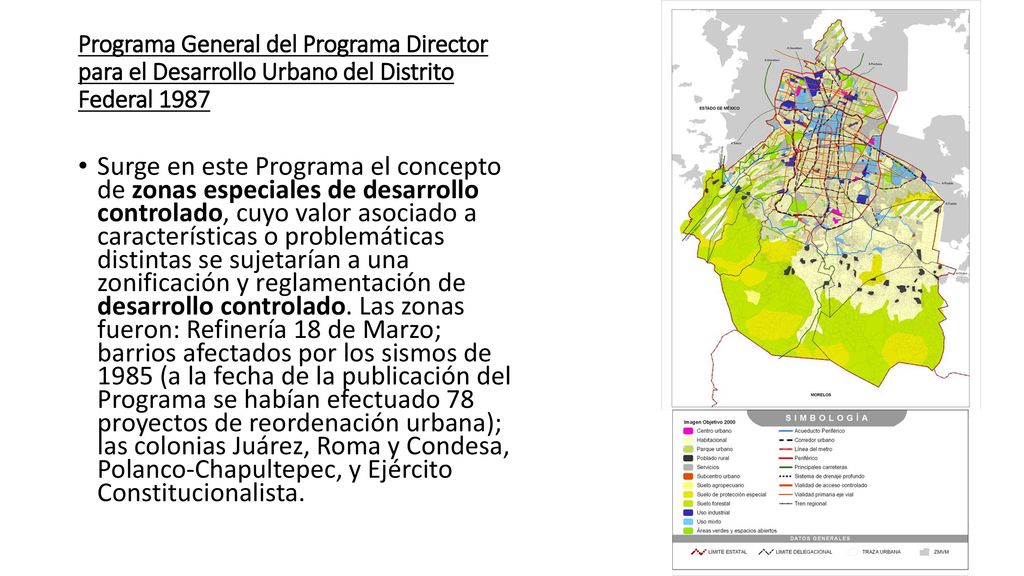 Programa General del Programa Director para el Desarrollo Urbano del Distrito Federal 1987