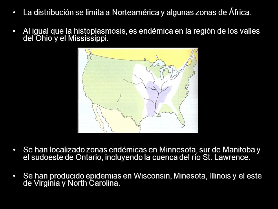 La distribución se limita a Norteamérica y algunas zonas de África.