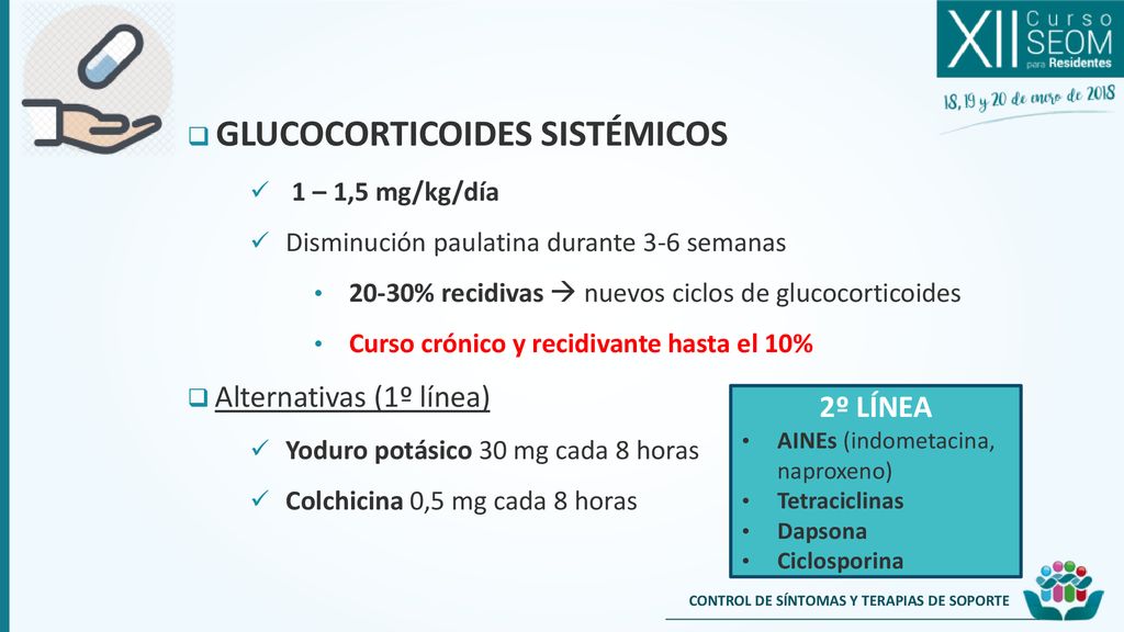 2º LÍNEA GLUCOCORTICOIDES SISTÉMICOS 1 – 1,5 mg/kg/día