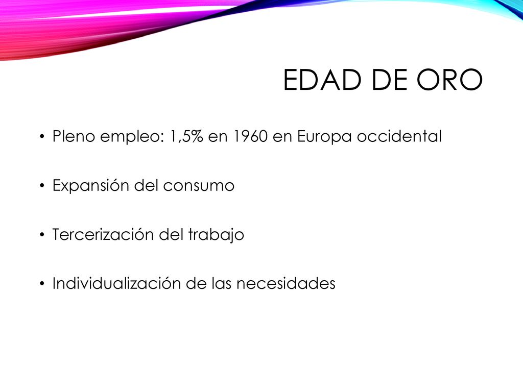 Edad de oro Pleno empleo: 1,5% en 1960 en Europa occidental
