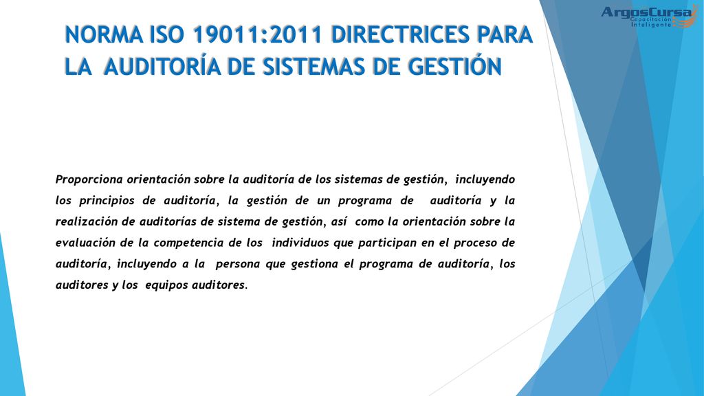 NORMA ISO 19011:2011 DIRECTRICES PARA LA AUDITORÍA DE SISTEMAS DE GESTIÓN