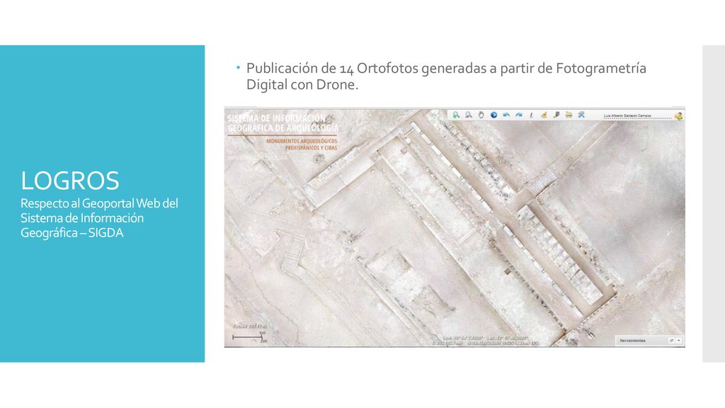 Publicación de 14 Ortofotos generadas a partir de Fotogrametría Digital con Drone.