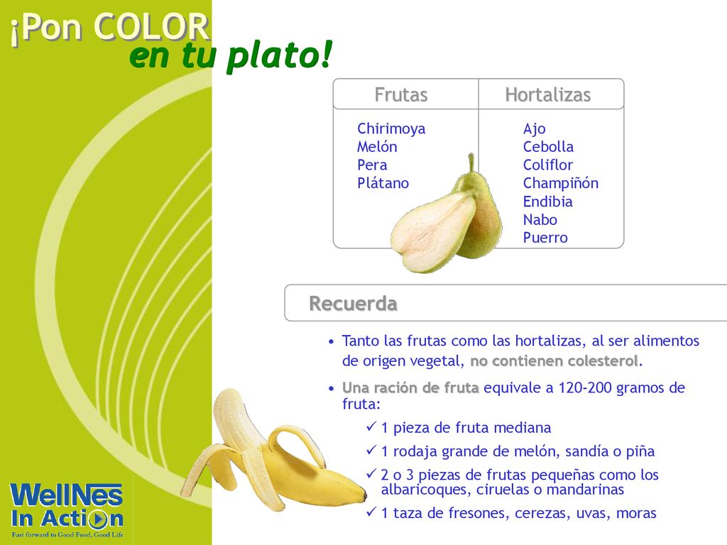 Recuerda Frutas Hortalizas Rojo Chirimoya Melón Pera Plátano Ajo