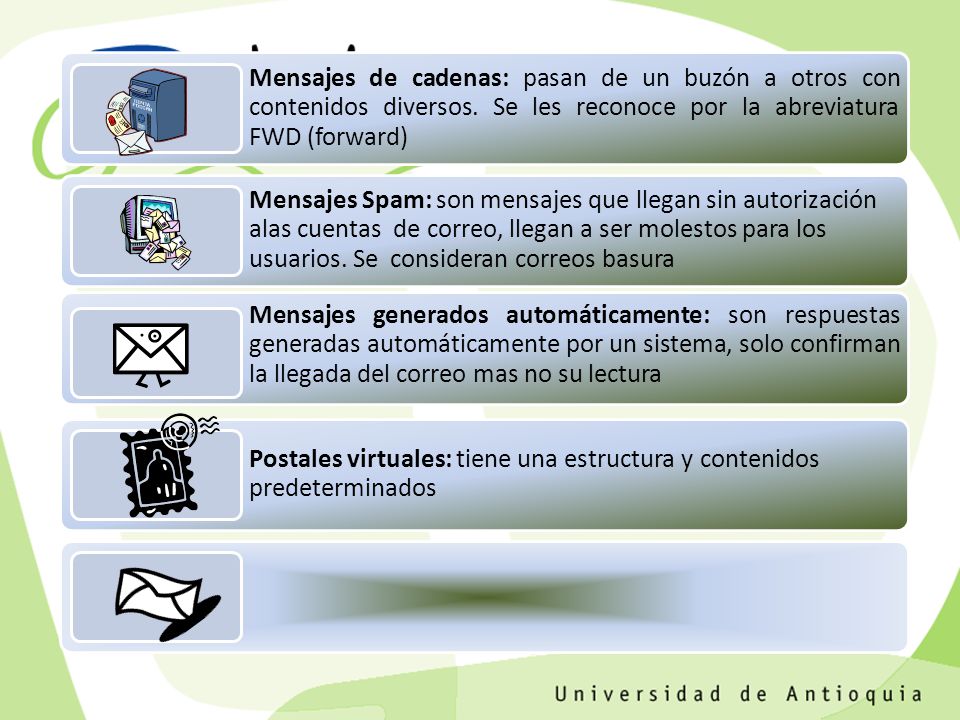 Mensajes de cadenas: pasan de un buzón a otros con contenidos diversos