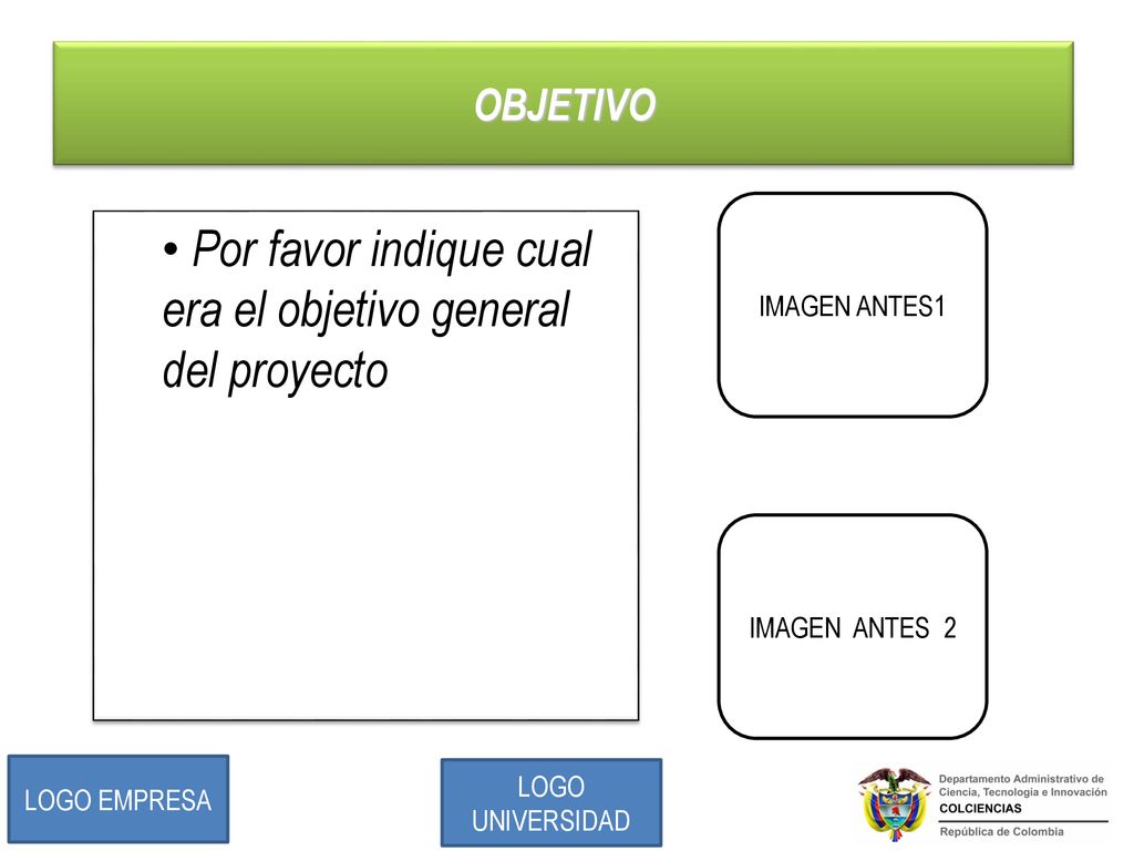 Por favor indique cual era el objetivo general del proyecto