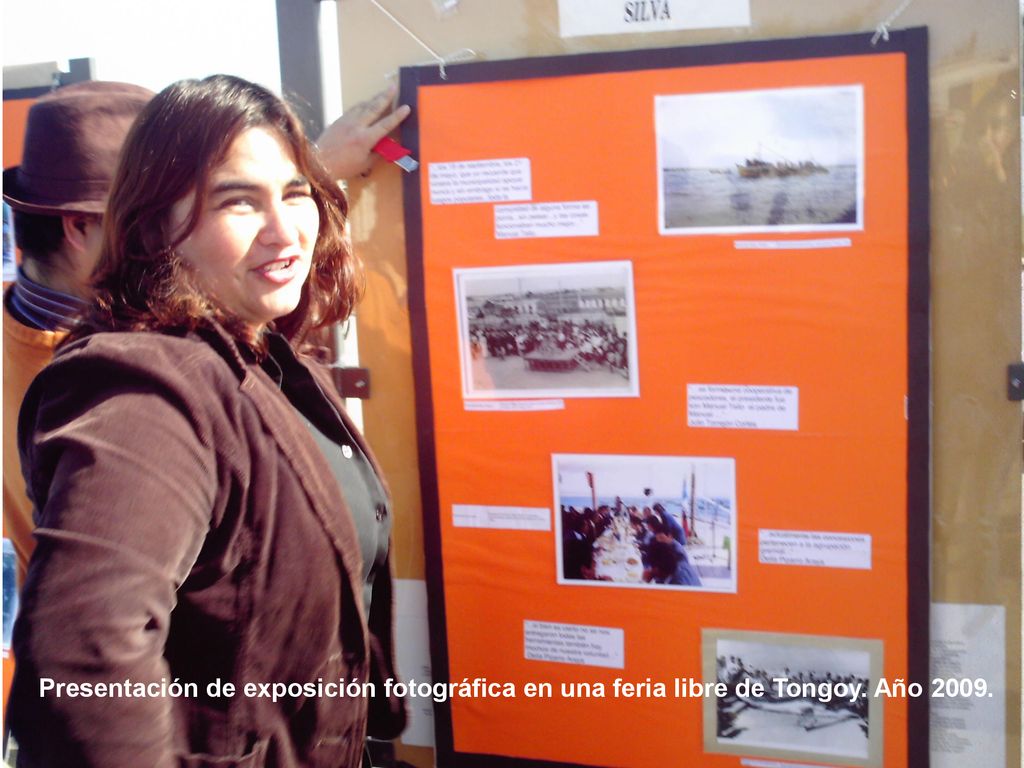 Presentación de exposición fotográfica en una feria libre de Tongoy