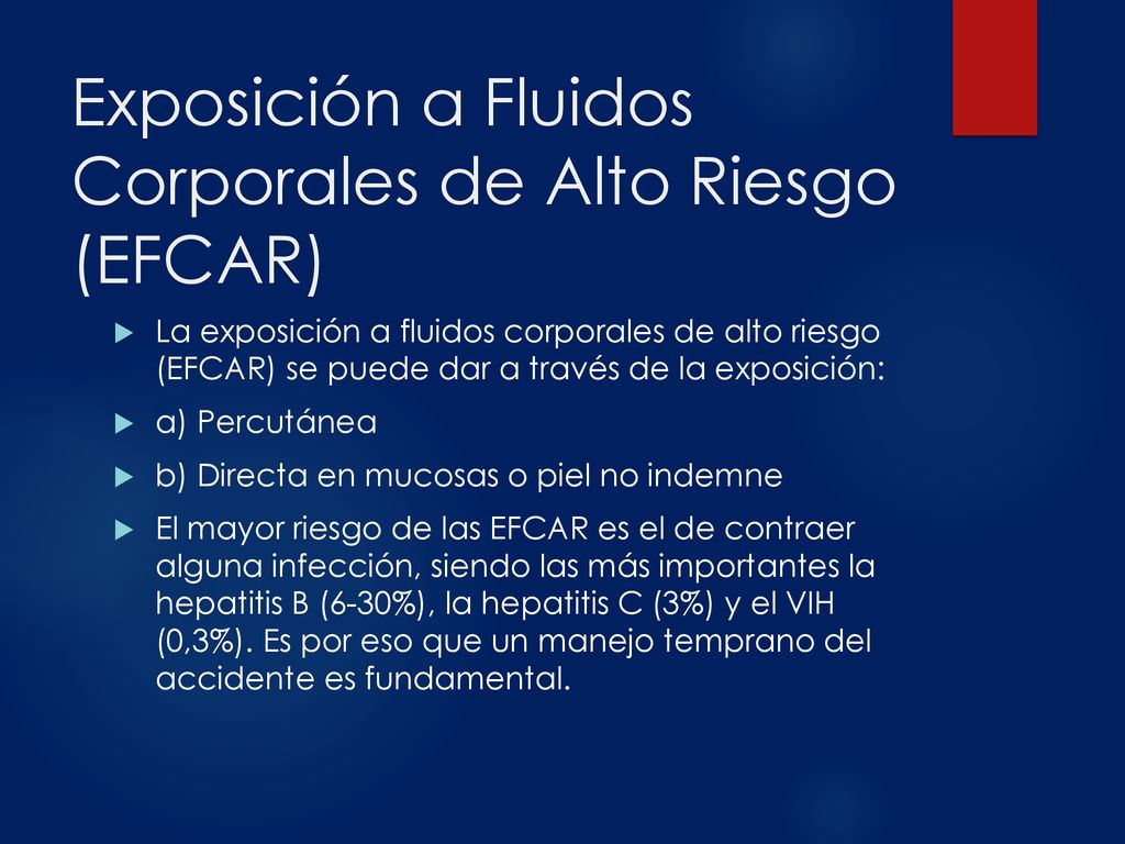 Exposición a Fluidos Corporales de Alto Riesgo (EFCAR)