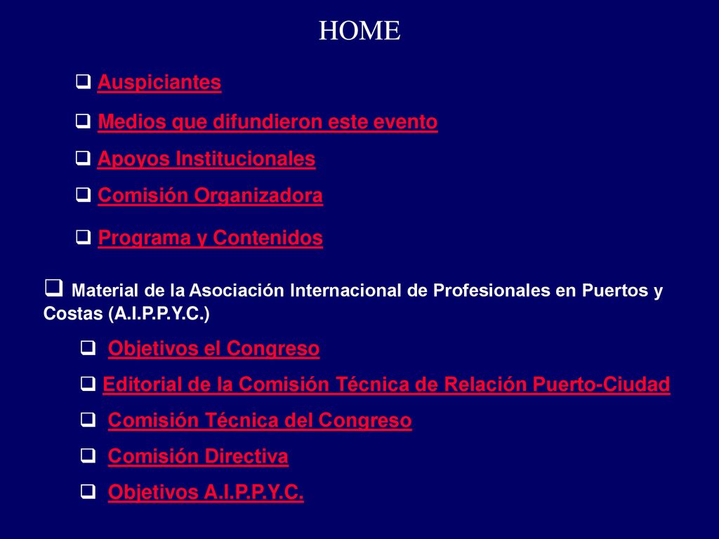 HOME Auspiciantes. Medios que difundieron este evento. Apoyos Institucionales. Comisión Organizadora.