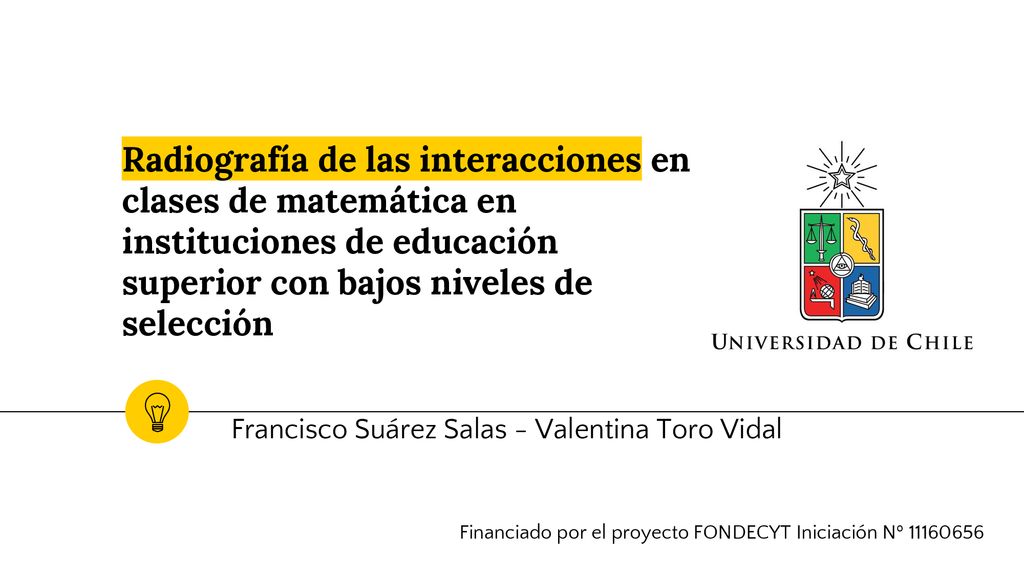 Radiografía de las interacciones en clases de matemática en instituciones de educación superior con bajos niveles de selección