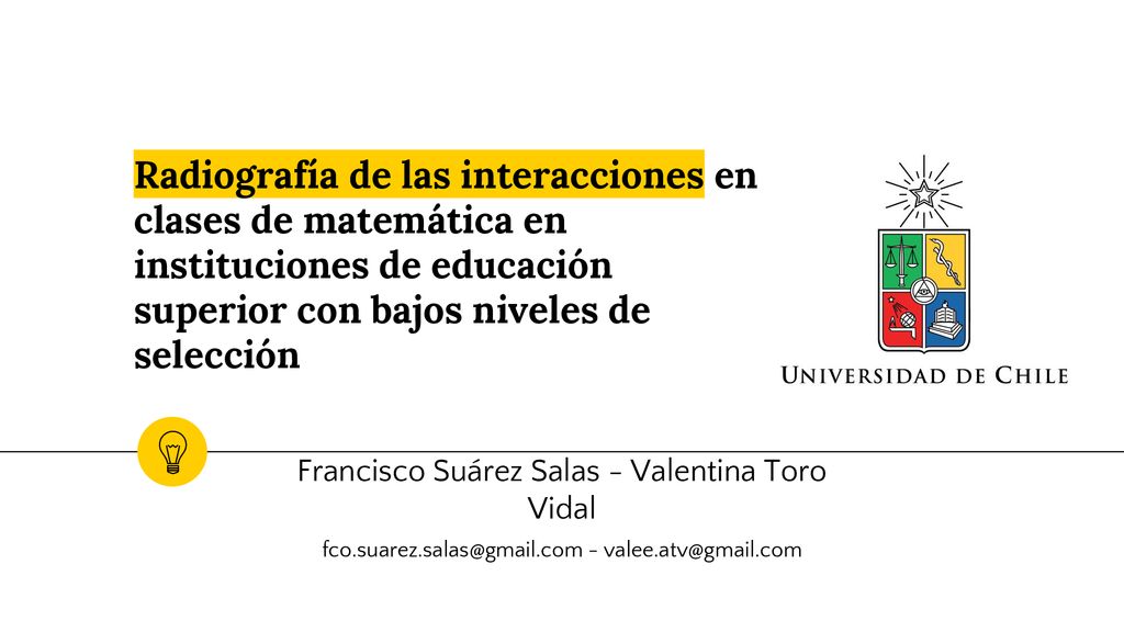 Radiografía de las interacciones en clases de matemática en instituciones de educación superior con bajos niveles de selección