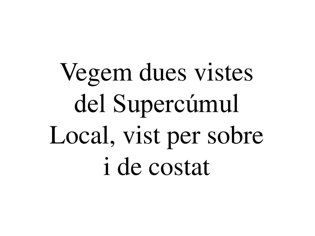 Vegem dues vistes del Supercúmul Local, vist per sobre i de costat