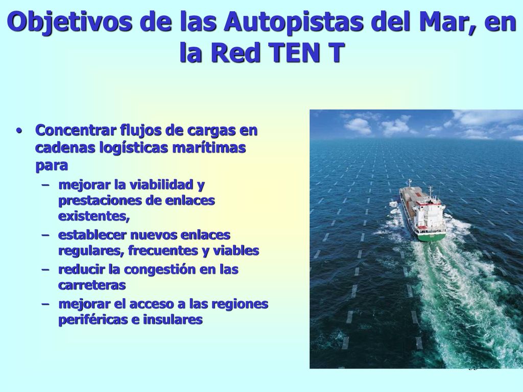 Objetivos de las Autopistas del Mar, en la Red TEN T
