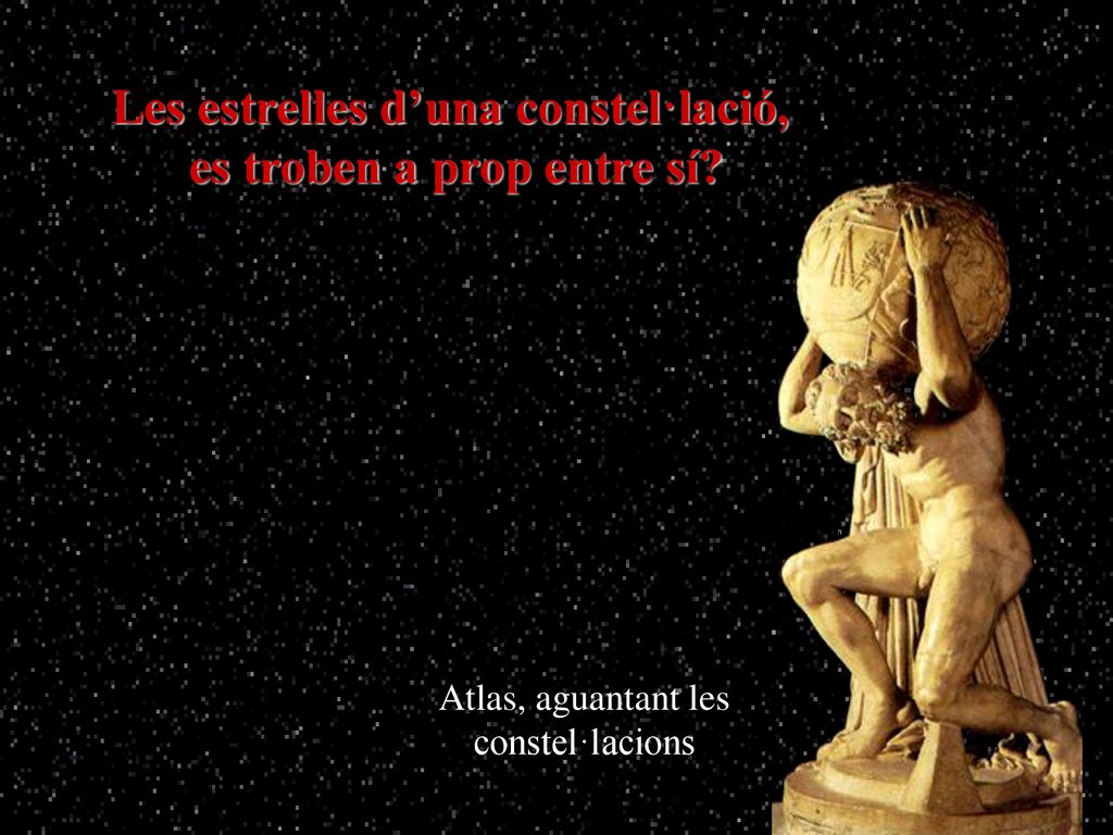 Les estrelles d’una constel·lació, es troben a prop entre sí