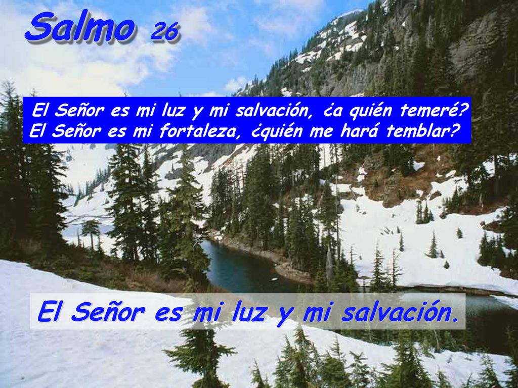 Salmo 26 El Señor es mi luz y mi salvación.