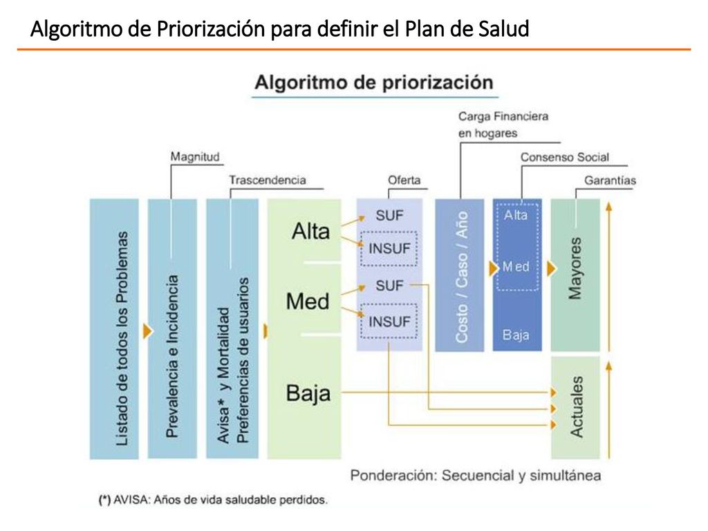 Algoritmo de Priorización para definir el Plan de Salud