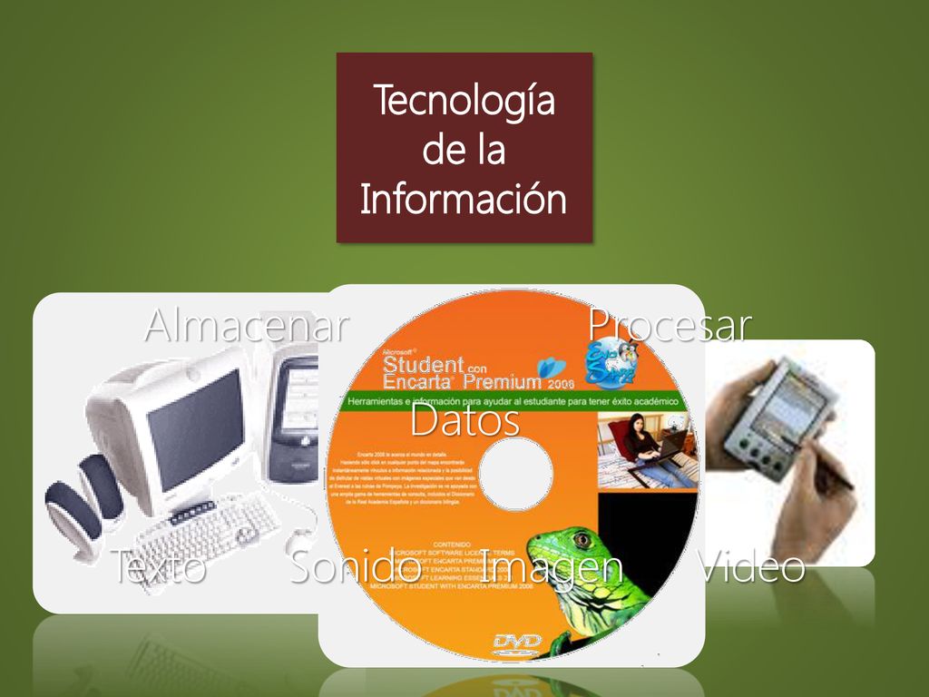 Almacenar Procesar Datos Texto Sonido Imagen Video Tecnología de la