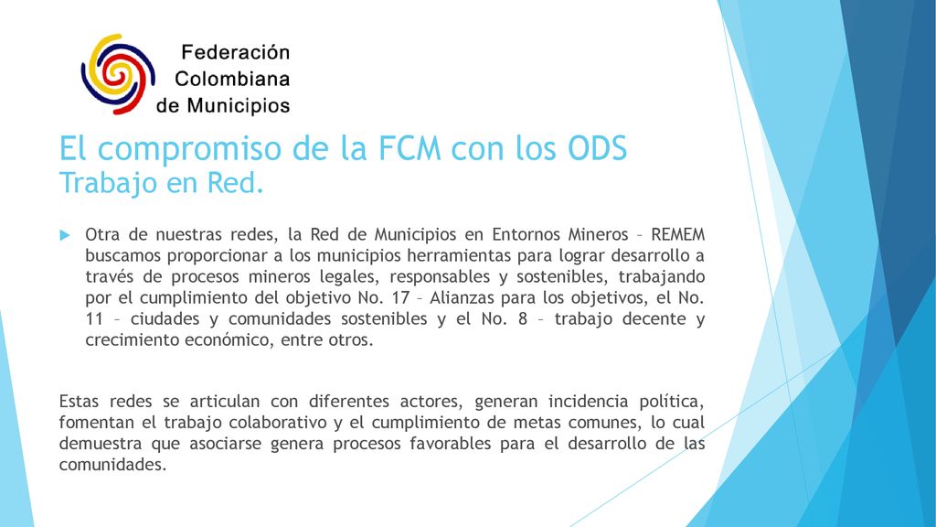 El compromiso de la FCM con los ODS Trabajo en Red.