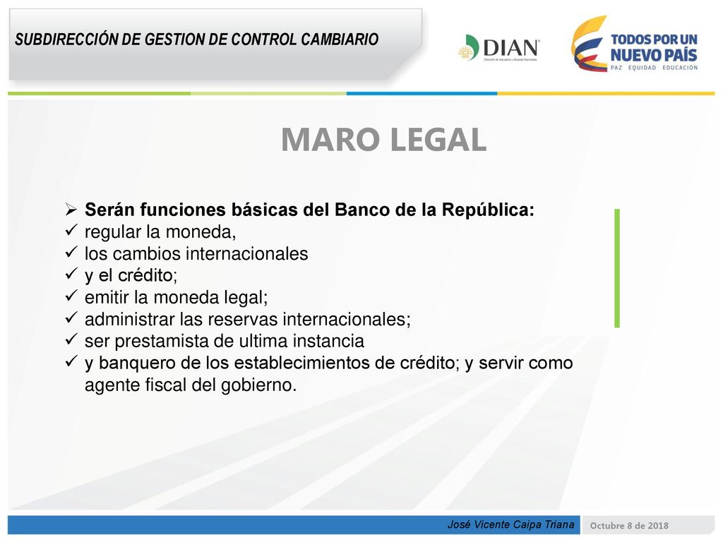 MARO LEGAL Serán funciones básicas del Banco de la República: