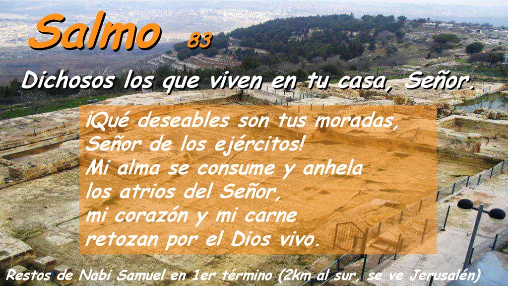 Salmo 83 Dichosos los que viven en tu casa, Señor.