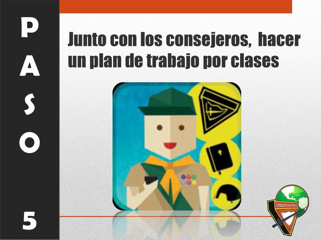 Junto con los consejeros, hacer un plan de trabajo por clases