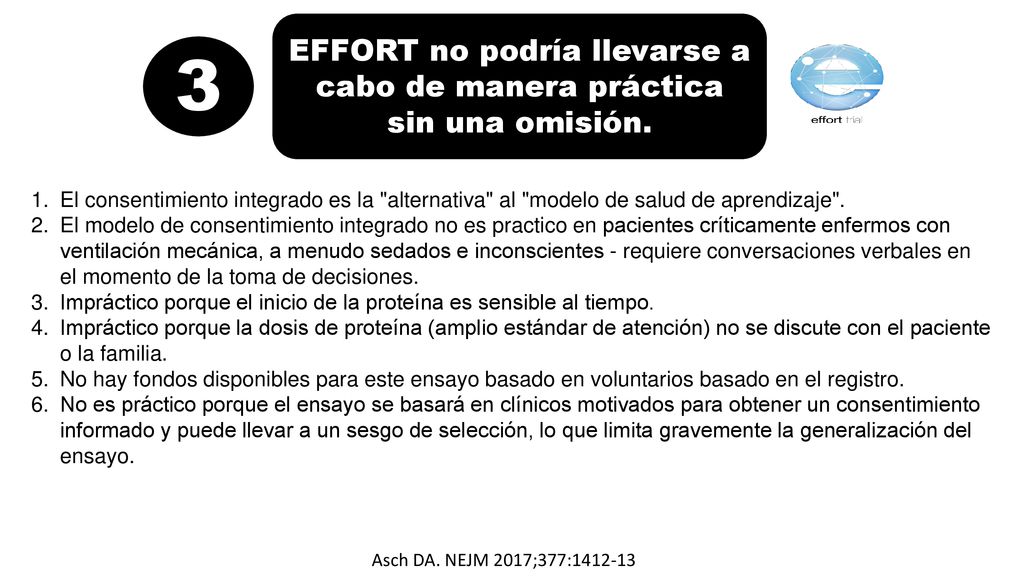 EFFORT no podría llevarse a cabo de manera práctica sin una omisión.