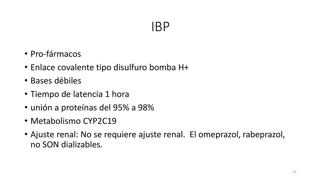 IBP Pro-fármacos Enlace covalente tipo disulfuro bomba H+