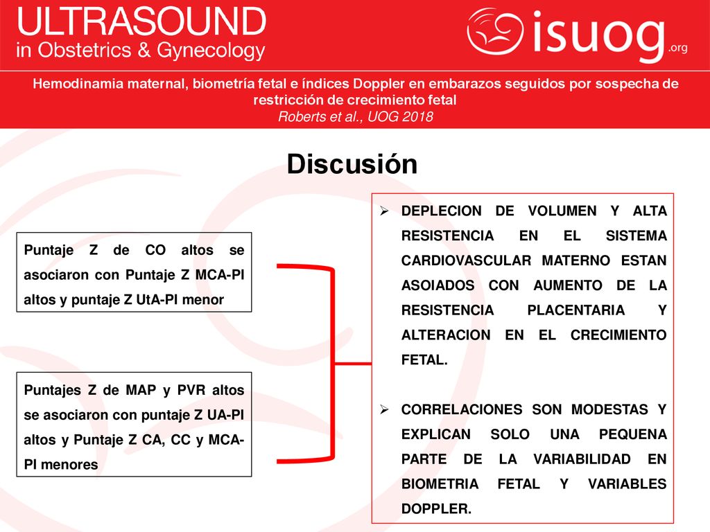 Hemodinamia maternal, biometría fetal e índices Doppler en embarazos seguidos por sospecha de restricción de crecimiento fetal
