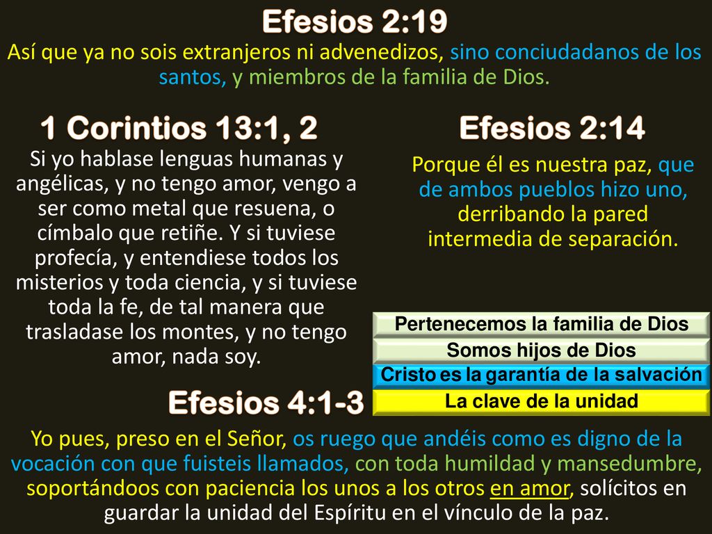 Pertenecemos la familia de Dios Cristo es la garantía de la salvación