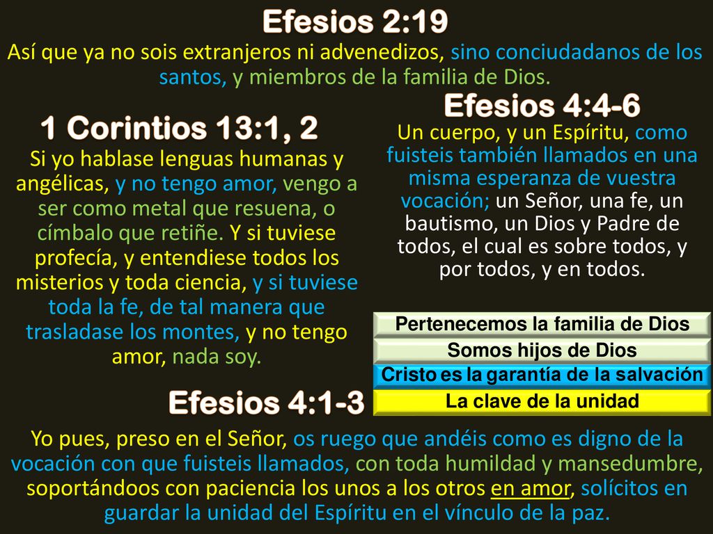 Pertenecemos la familia de Dios Cristo es la garantía de la salvación