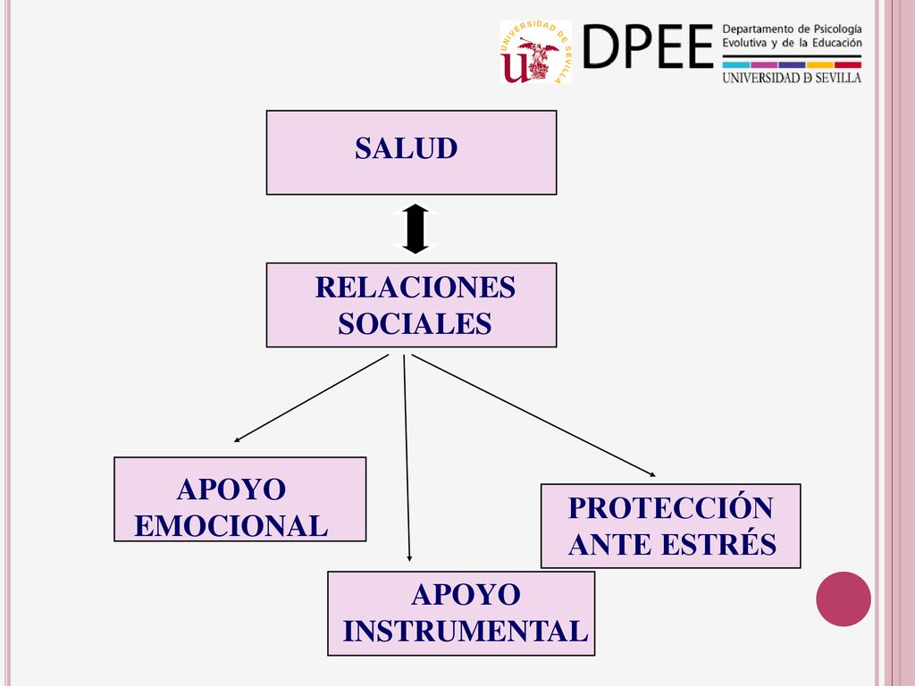 SALUD RELACIONES SOCIALES APOYO EMOCIONAL PROTECCIÓN ANTE ESTRÉS APOYO INSTRUMENTAL