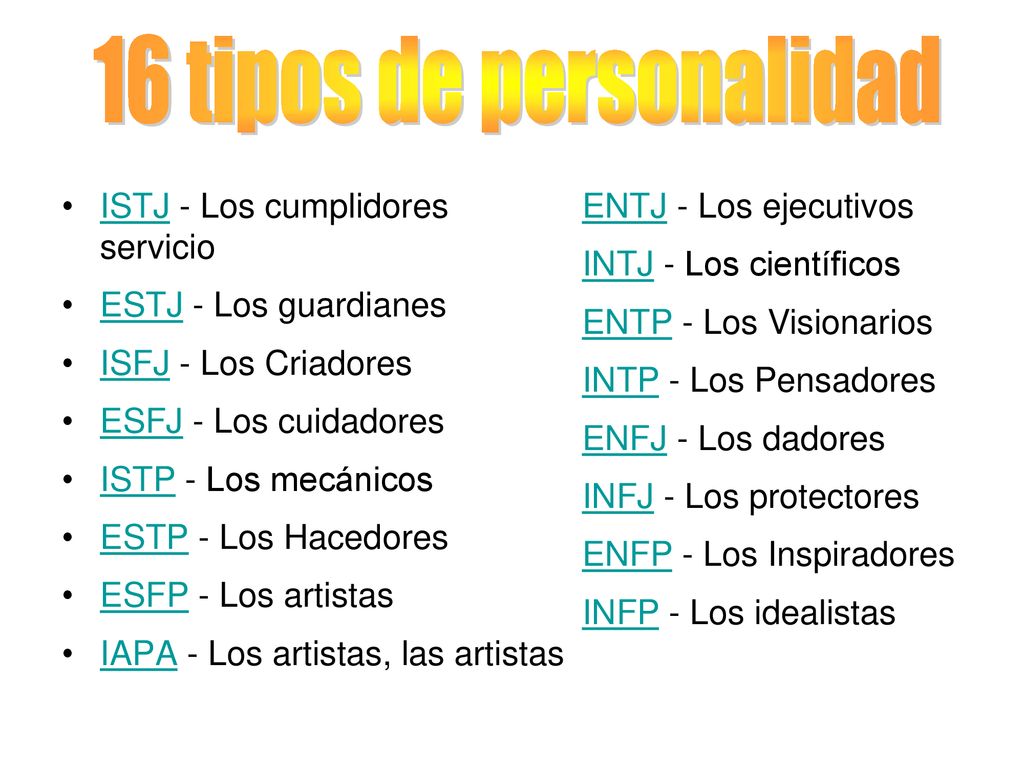 16 tipos de personalidad ISTJ - Los cumplidores servicio