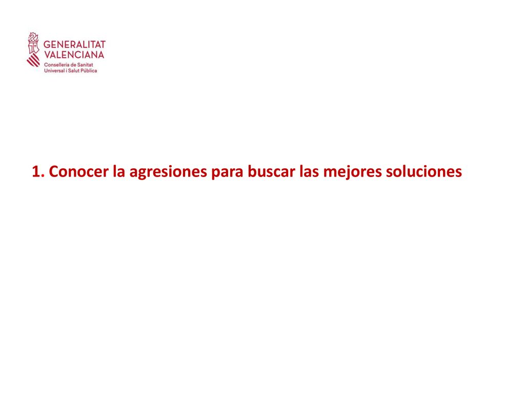 1. Conocer la agresiones para buscar las mejores soluciones