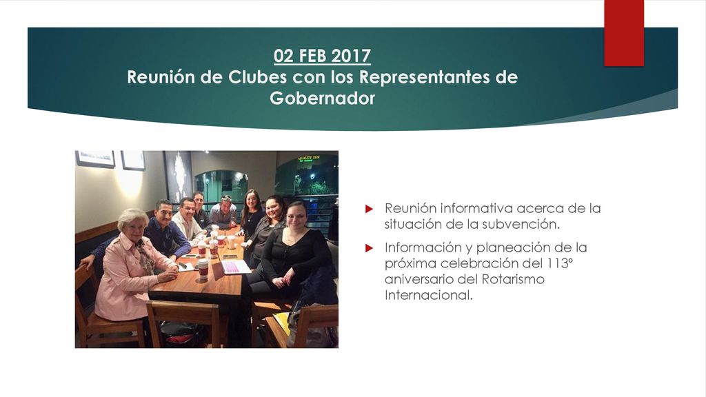 02 FEB 2017 Reunión de Clubes con los Representantes de Gobernador