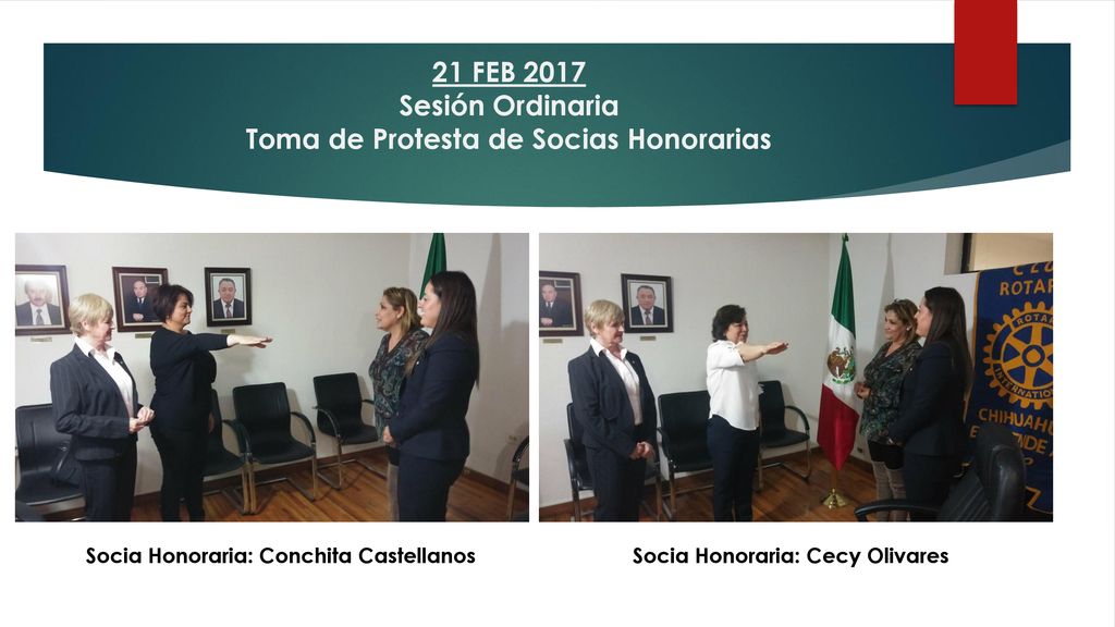 21 FEB 2017 Sesión Ordinaria Toma de Protesta de Socias Honorarias
