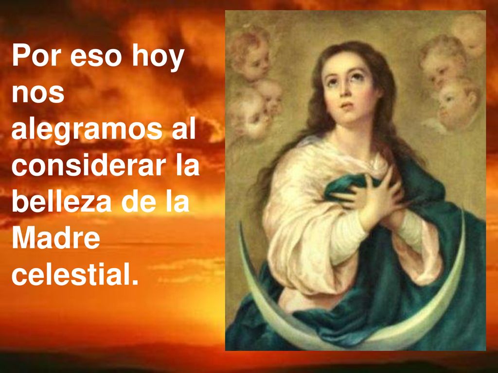 Por eso hoy nos alegramos al considerar la belleza de la Madre celestial.