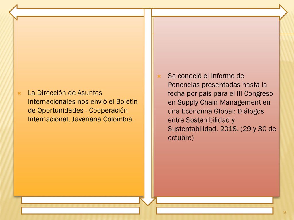 La Dirección de Asuntos Internacionales nos envió el Boletín de Oportunidades - Cooperación Internacional, Javeriana Colombia.