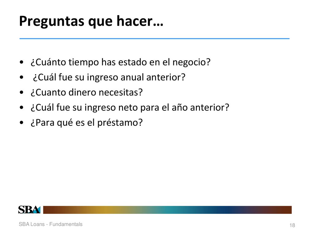 Preguntas que hacer… ¿Cuánto tiempo has estado en el negocio