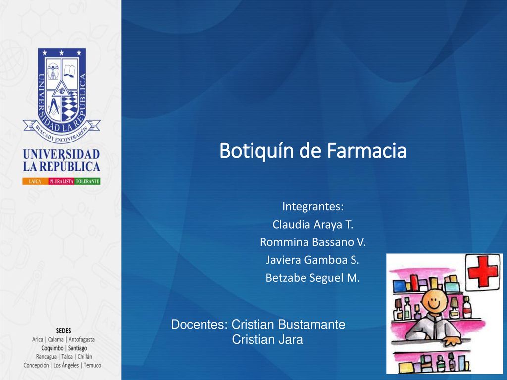 Botiquín de Farmacia Integrantes: Claudia Araya T. Rommina Bassano V.